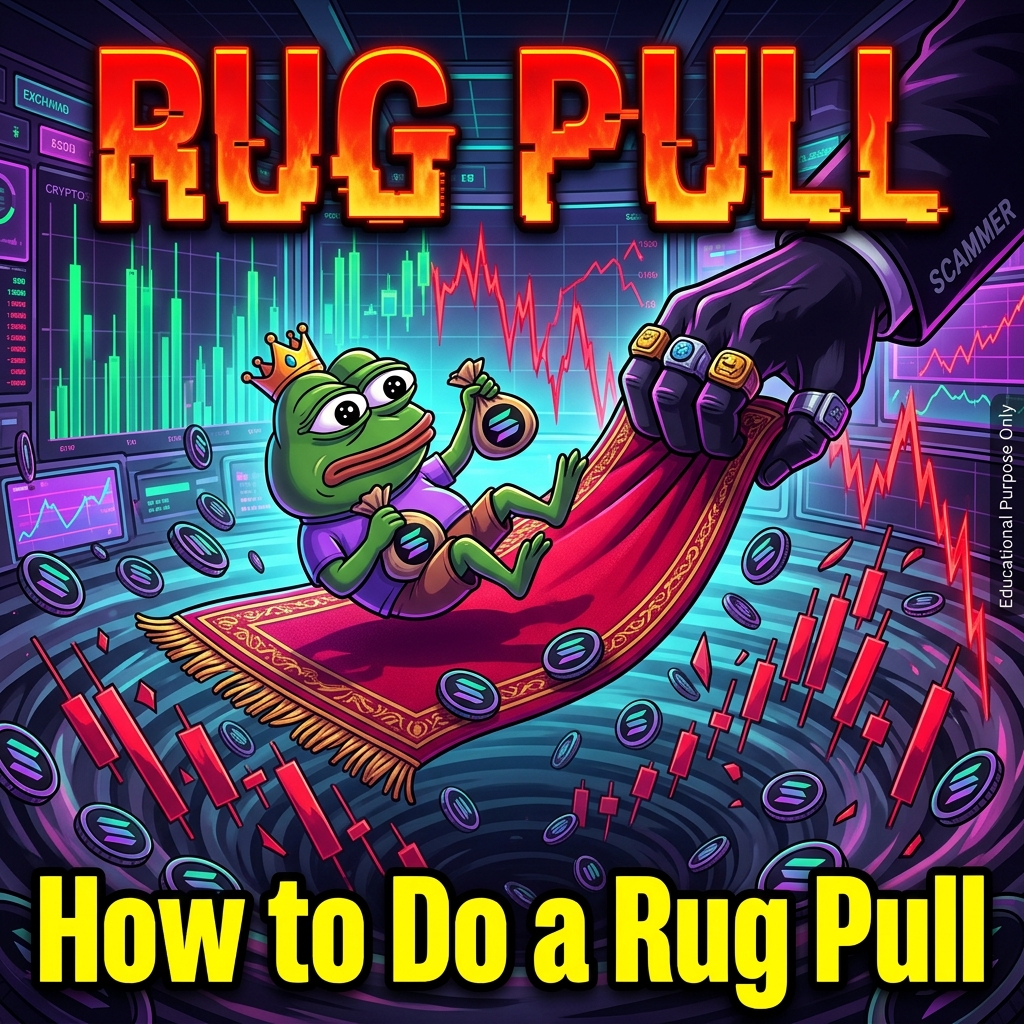 How to make a rug pull on Solana meme coin using a free rug pull bot and rug tool